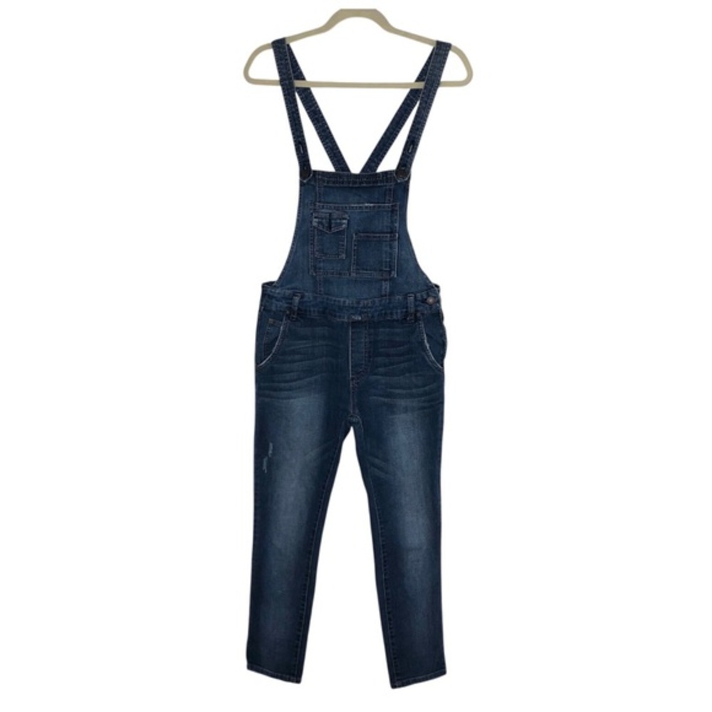 Free People Cotton Blend Distress Exposed Back Straight Leg‎ Boho Overalls 27